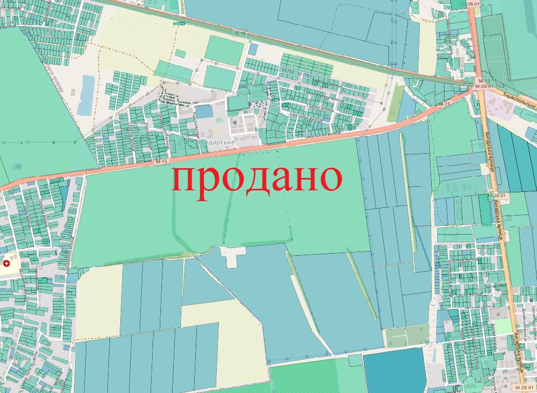 Земельна ділянка 13,88 га  біля Хлібодарського та Двух стовпів