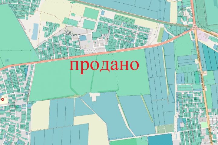 A plot of land of 13,88 hectares near the village of Khlibodarske