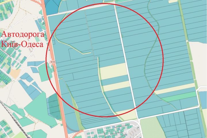 Продаж с/г ділянки 11 га біля автодороги Одеса-Київ