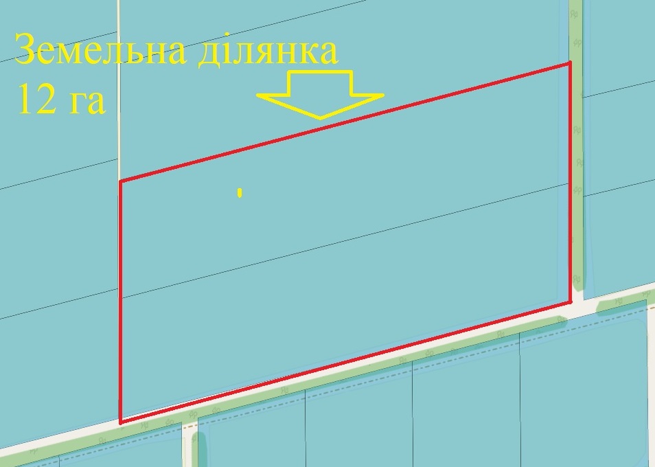 Продаж с/г ділянки 12 гектар в Іванівському районі