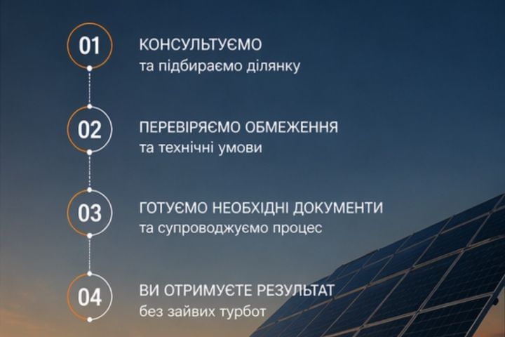 Оформлення землі для сонячних електростанцій